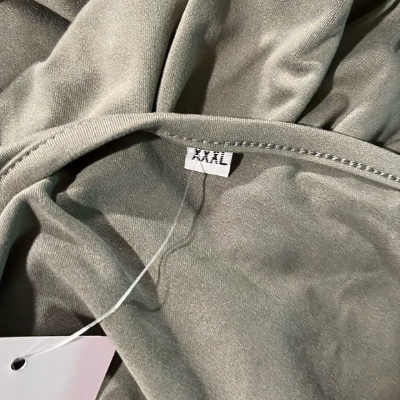 #2419 NWT Over The Head V-Neck Sage Maxi Dress - Picture 7 of 8